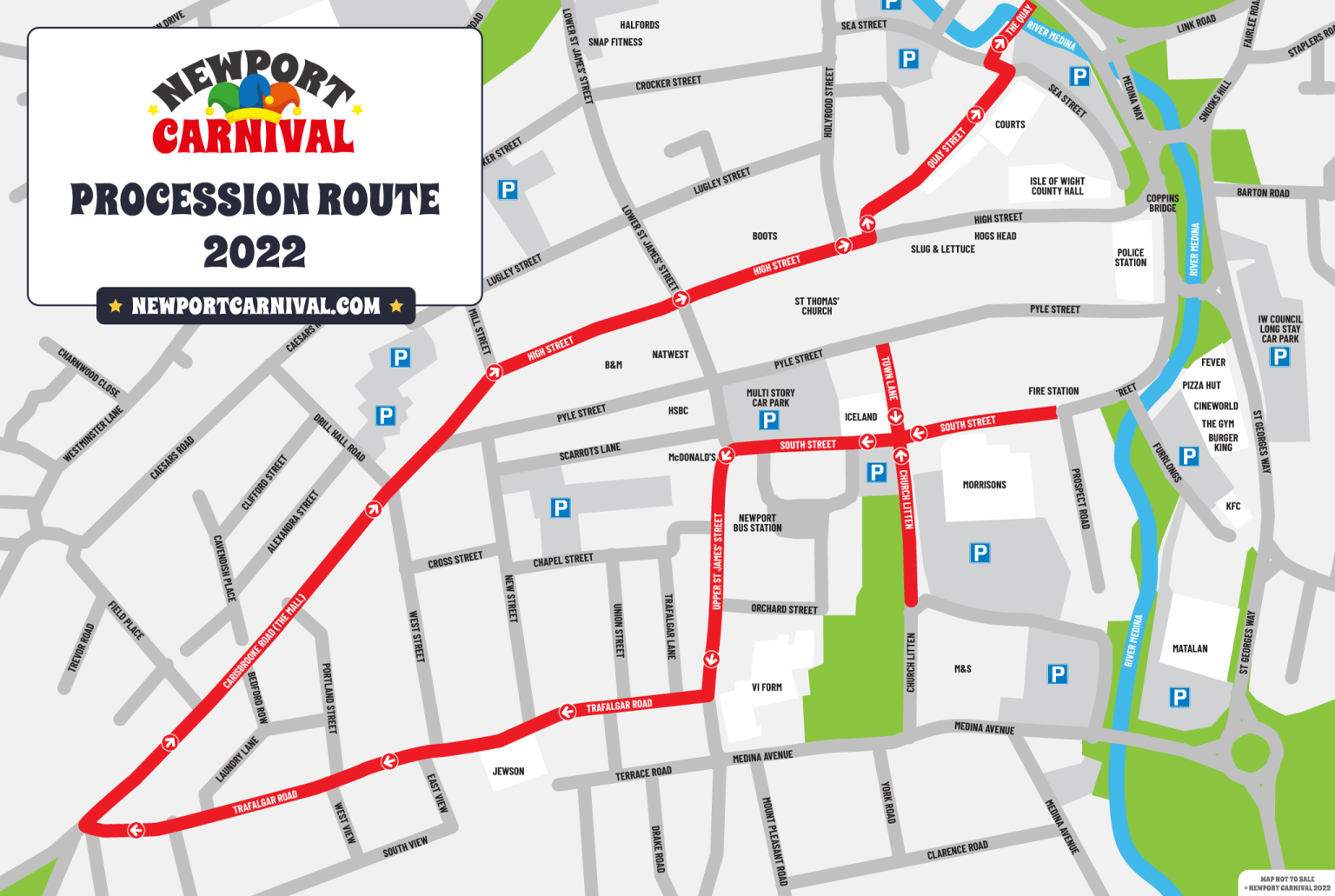 Newport Carnival Route Map